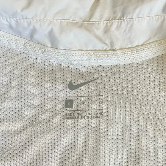 NIKE LIGHTWEIGHT COACHES JACKET WHITE/BLACK/BLACK HALF ZIP S - Picture 4 of 4